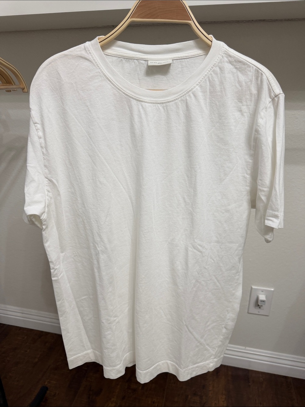 Dries Van Noten White Short Sleeve Crew Neck Tee